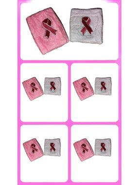 Breast Cancer Awareness Sweatbands 10 Piece Bundle